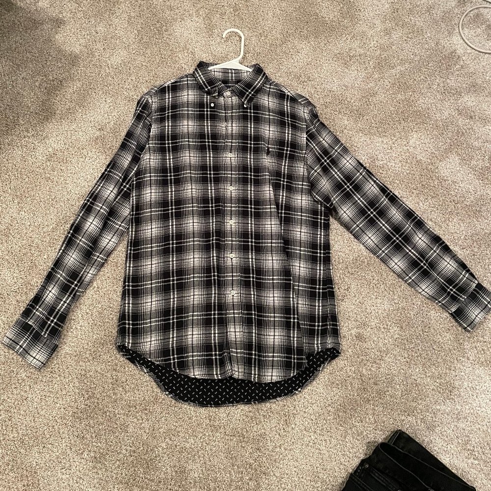 Ralph Lauren plaid flannel mens shirt size M